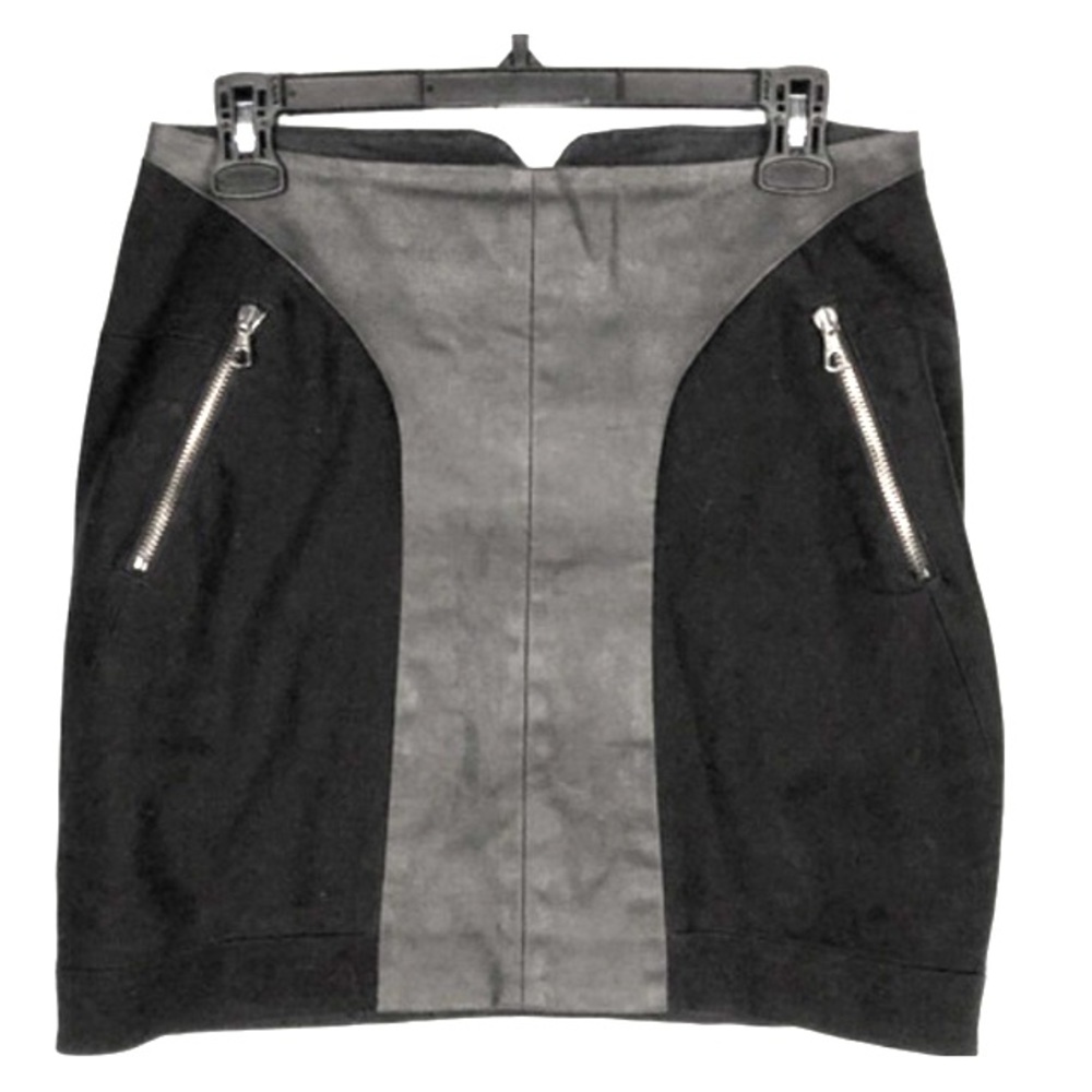 Rag & Bone Black panel mini skirt
